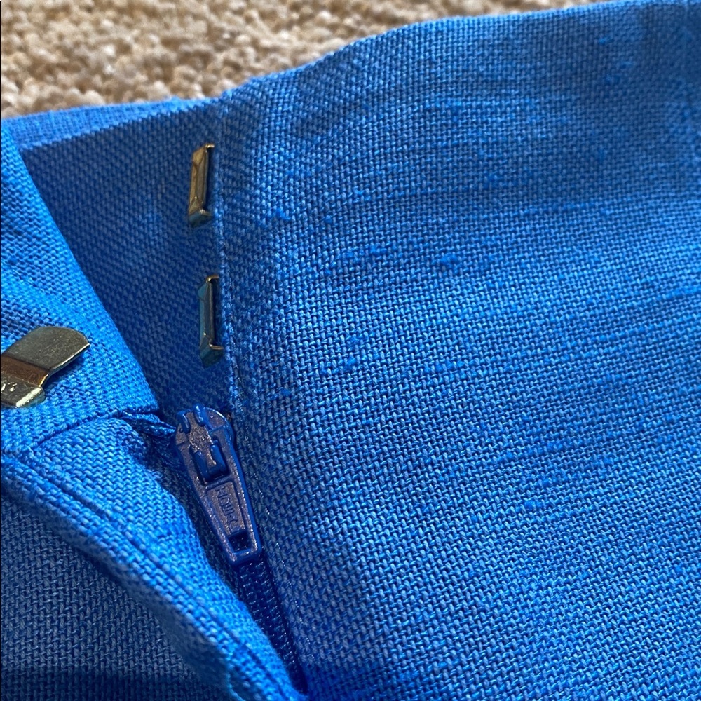 Veronica Beard Dova Azure Blue Wide-Leg Pants Size 10 - Picture 9 of 16